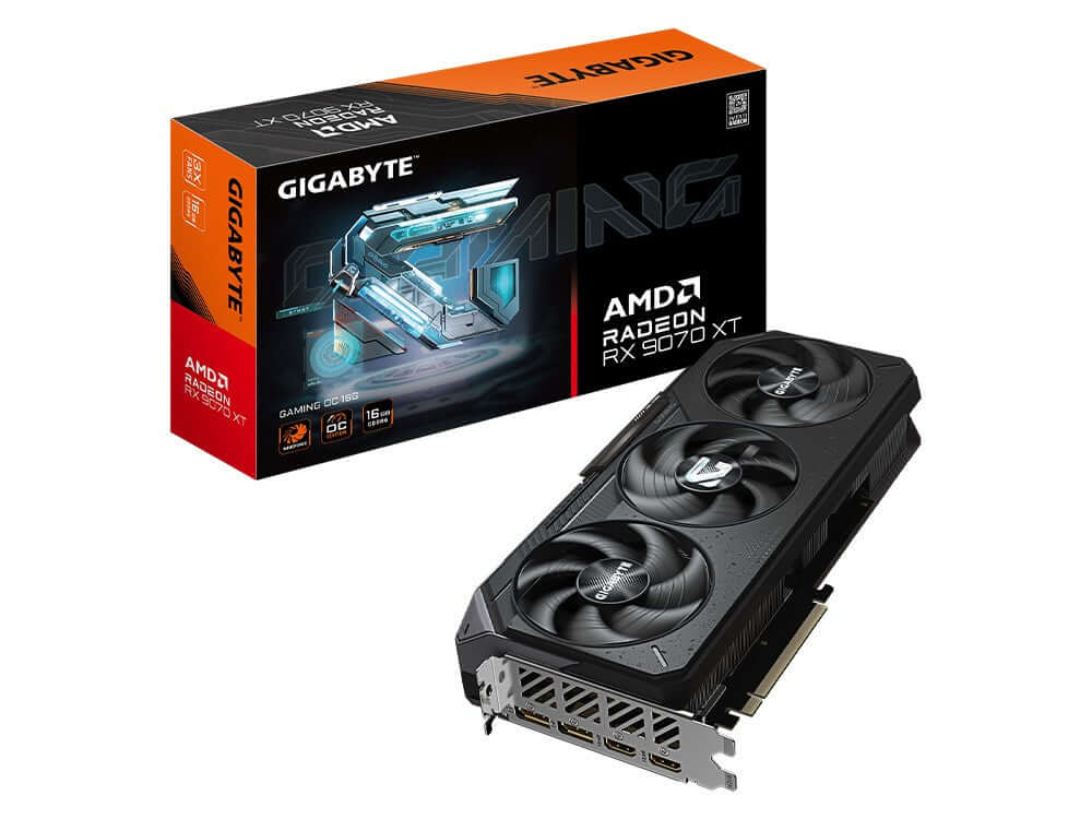 Gigabyte Radeon™ RX 9070 XT GAMING OC 16G, 20 Gbps, GDDR6, 256 bit, PCI-E 5.0, PSU 850W, 8 pin*3, DisplayPort 2.1a *2 HDMI 2.1b *2