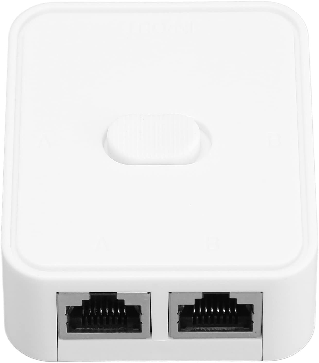 2 Port Gigabit Network Switch, RJ45 Gigabit Ethernet Network Switch Splitter Selector Box 10/100/1000Mbps 2 in 1 Out 1 in 2 Out PoE Extender Switch Network Splitter Adapter