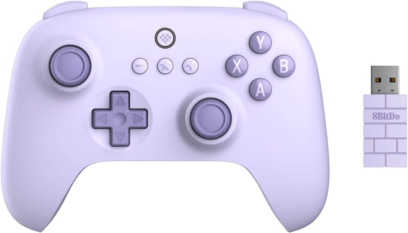8Bitdo Ultimate C 2.4g Wireless Controller for Windows PC, Android, Steam Deck & Raspberry Pi(Lilac Purple)