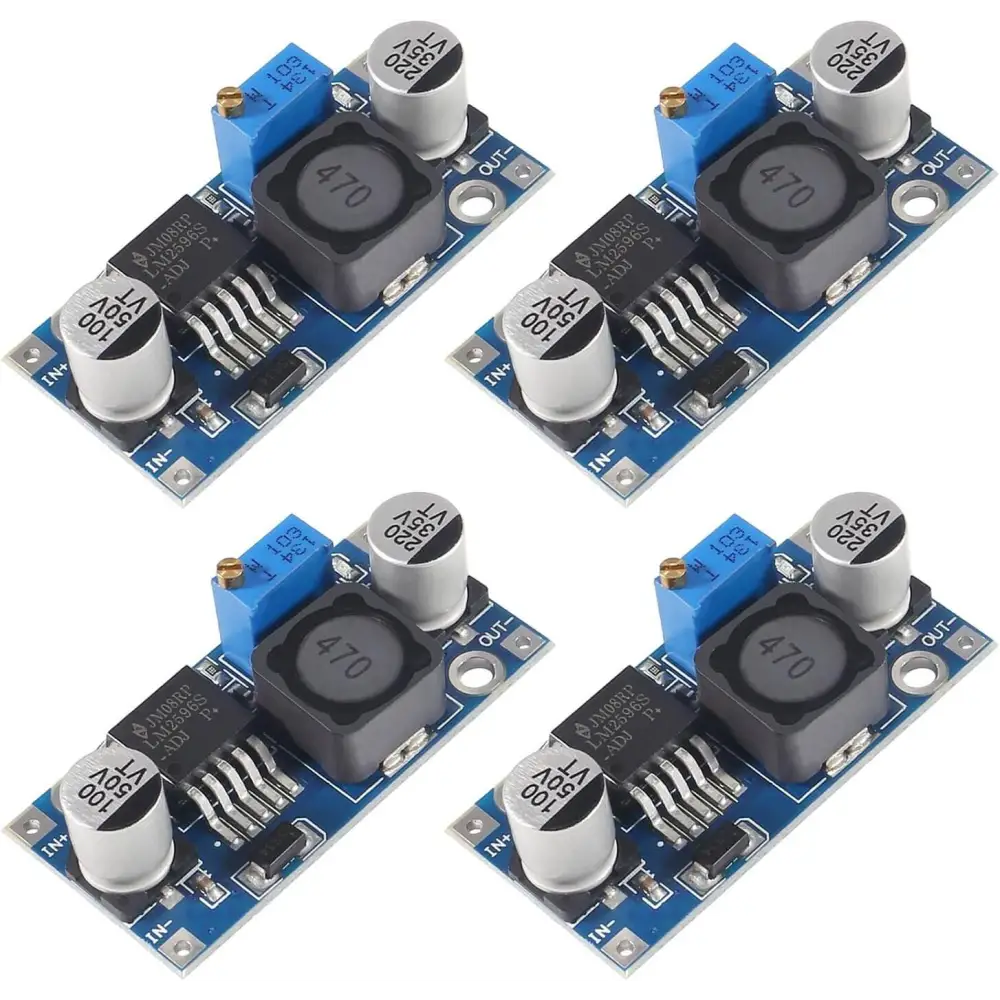 5Pack LM2596 DC-DC Buck Converter Adjustable Step Down Voltage Regulator 3-40V to 1.5-35V High Efficiency Supply Volt