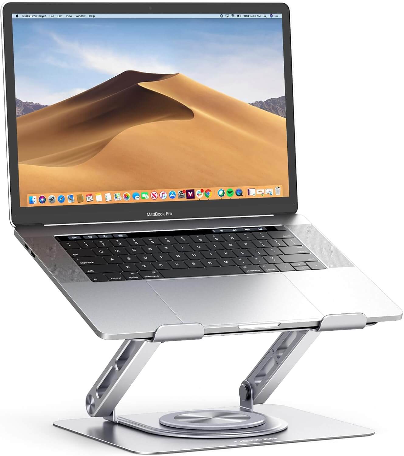 UGREEN Laptop Stand for Desk Holder with 360° Rotating Base, Adjustable Computer Riser Ergonomic, Compatible with MacBook, Notebook, up to 17.3 Inch