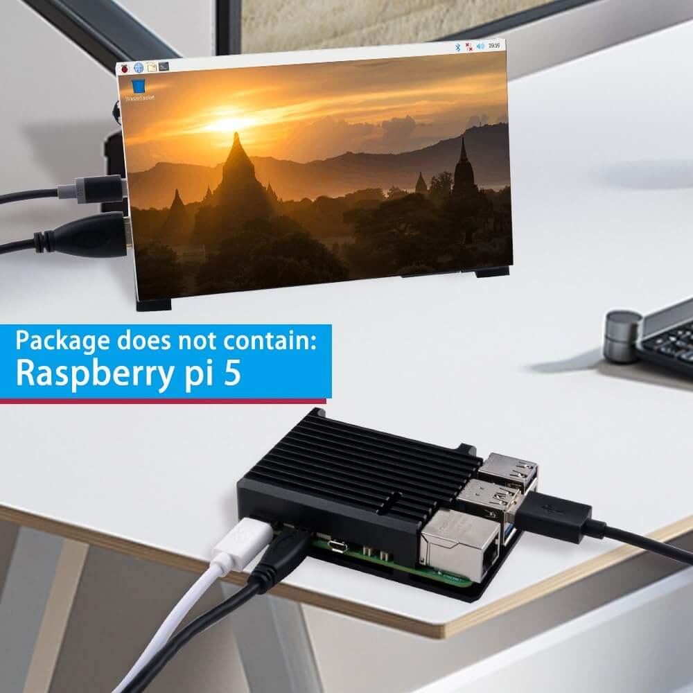 Heatsink Case for Raspberry Pi 5, Pi 5 Aluminum Alloy Armor Case, Pi 5 Passive Cooling Case for Raspberry Pi 5 4GB/8GB (Raspberry Pi NOT Included)