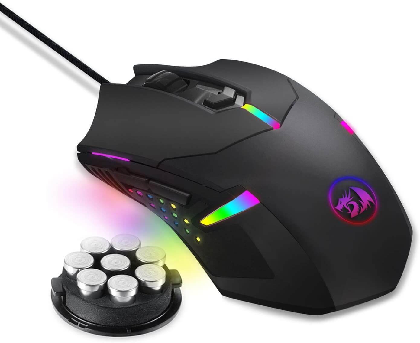 Redragon M601 Gaming Mouse Wired with red led, 3200 DPI 6 Buttons Ergonomic CENTROPHORUS Gaming Mouse for PC