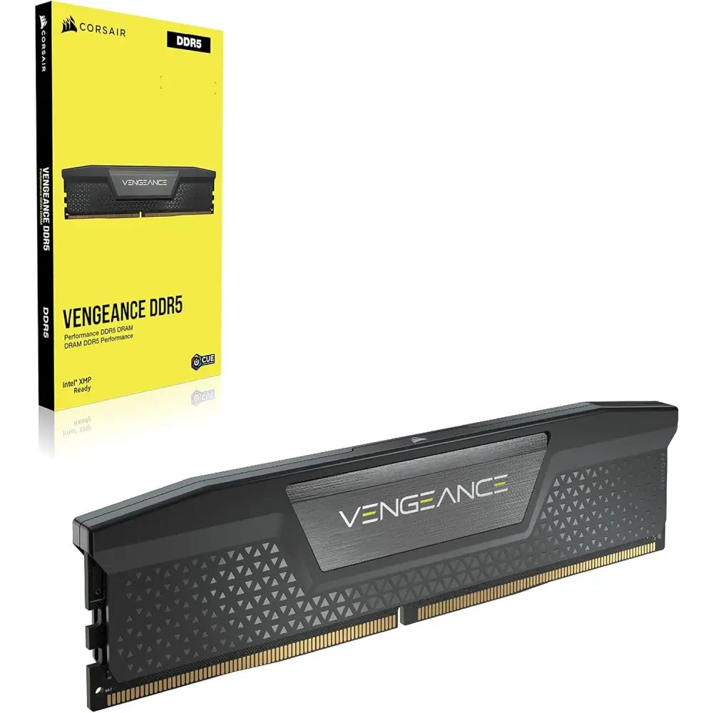 CORSAIR Vengeance DDR5 64GB (2x32GB) 6400 (PC5-51200) C32 1.4V Intel XMP Memory - Black