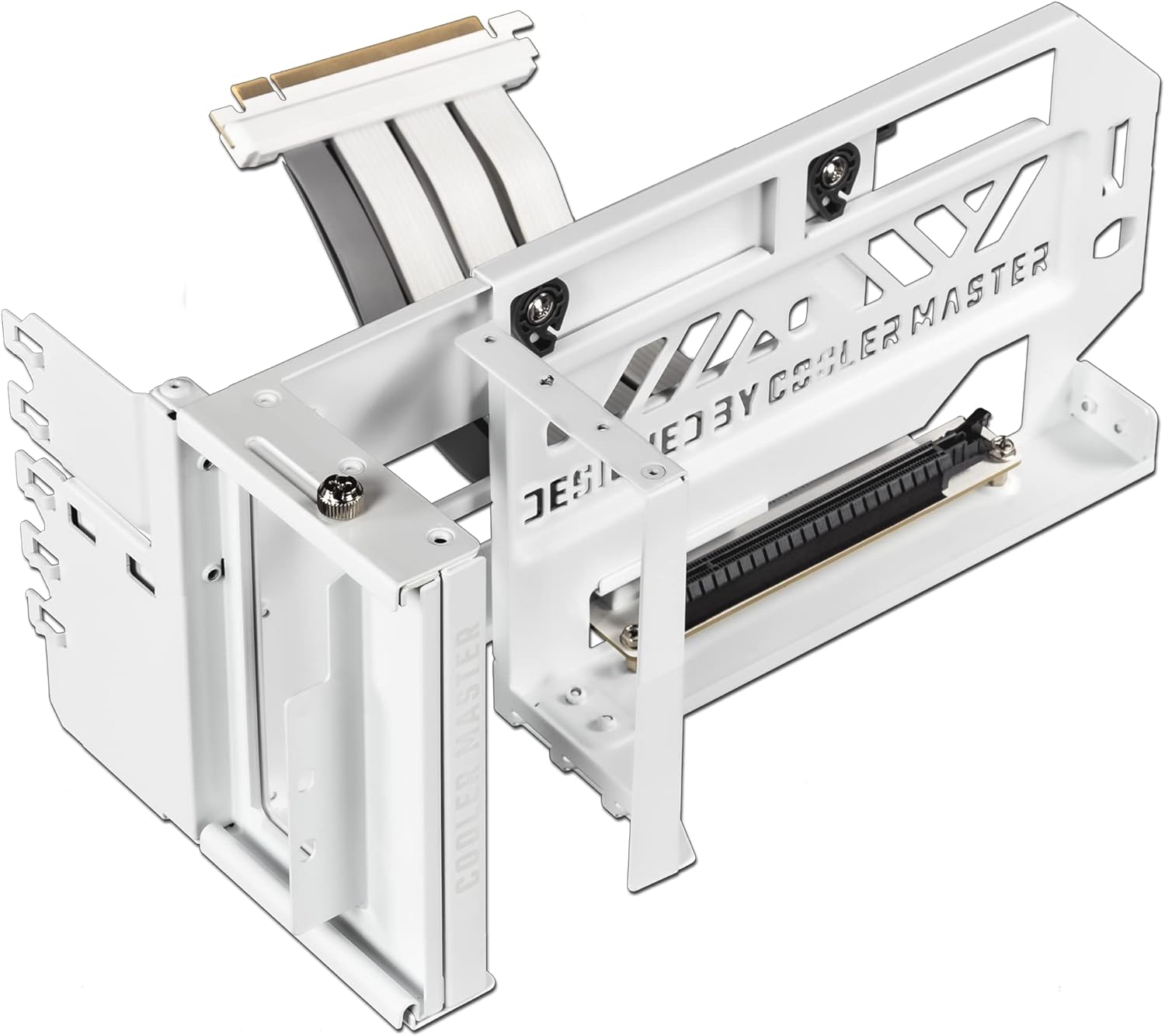 Cooler Master Universal Vertical VGA Card Holder V3 with PCI-E x16 4.0 165mm Riser Cable, White