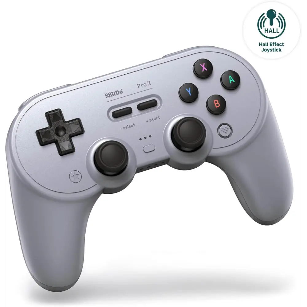8BitDo Pro 2 Bluetooth Controller for Switch Hall Effect Joystick Update Wireless Gaming PC Android and Steam Deck &