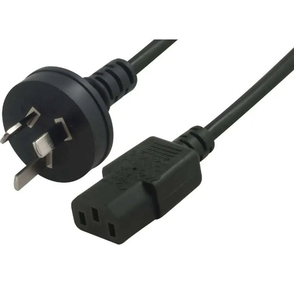 8Ware AU Power Cable 2m - Male Wall 240v PC to Female Socket 3pin IEC 320-C13 for Notebook/AC Adapter