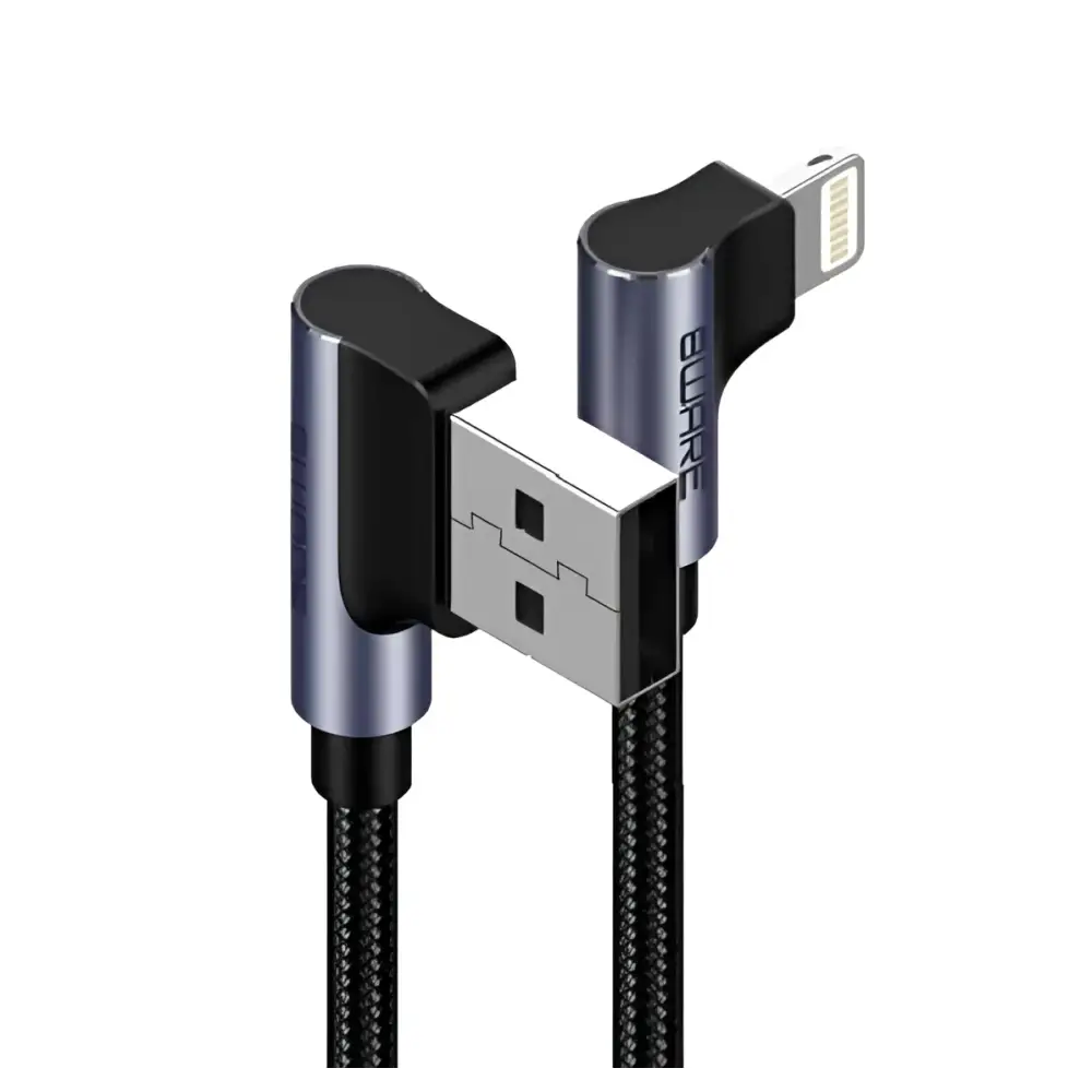8ware Premium 1m Apple Certified 90 Degree Angle USB Lightning Data