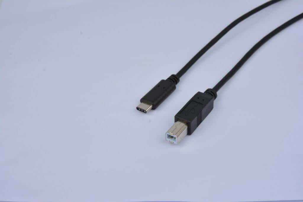 8Ware USB-B to USB-C Cable 1m Type-C to B Male to Male - 480Mbps