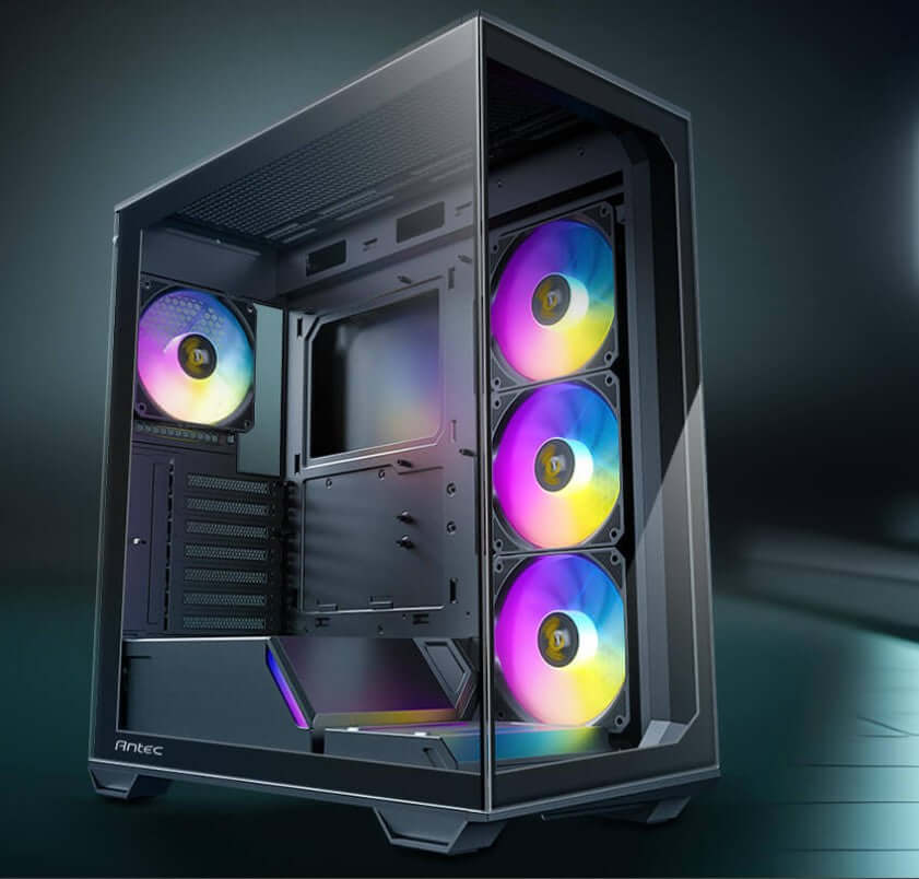 Antec C3 ARGB Black ATX, 270 Degrees View, 4x ARGB PWM Fans control, USB-C, 36CM top, 24cm Front. Cable Management, GPU 41.5 CM. Ultra Gaming Case