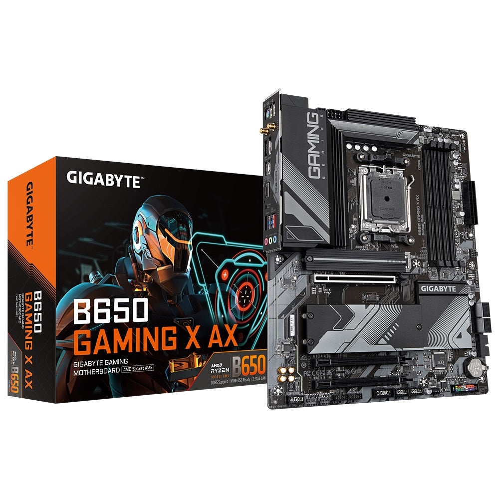 Gigabyte B650 GAMING X AX v2 AMD AM5 ATX Motherboard 4x DDR5~128GB,2x PCIe x16, 3x M.2, 4x SATA 6, 4x USB 3.2, 1x USB-C, 3x USB 2.0