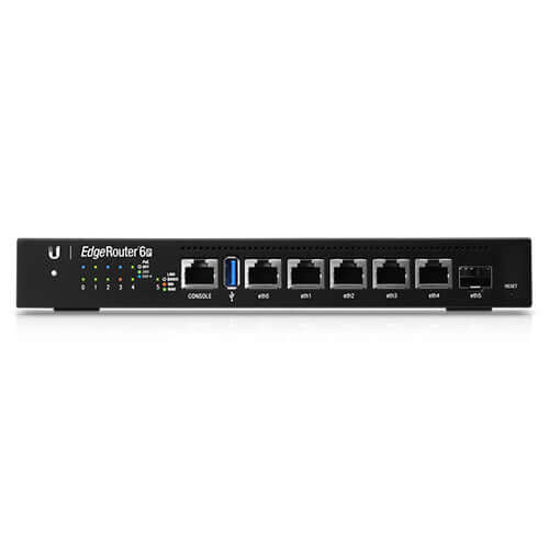 Ubiquiti EdgeRouter 6 - 5-Port Gigabit Router, 1 SFP Ports- 24v Passive PoE Out (All Ports) - 1GHz Quad Core Processor - 1GB RAM