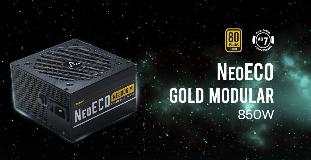 Antec NE 850w 80+ Gold, Fully-Modular, ATX 3.0, PCI-E 5.0, 120mm Silent Fan, Japanese Caps, ATX Power Supply, PSU, 10 Years Warrantypowersupply