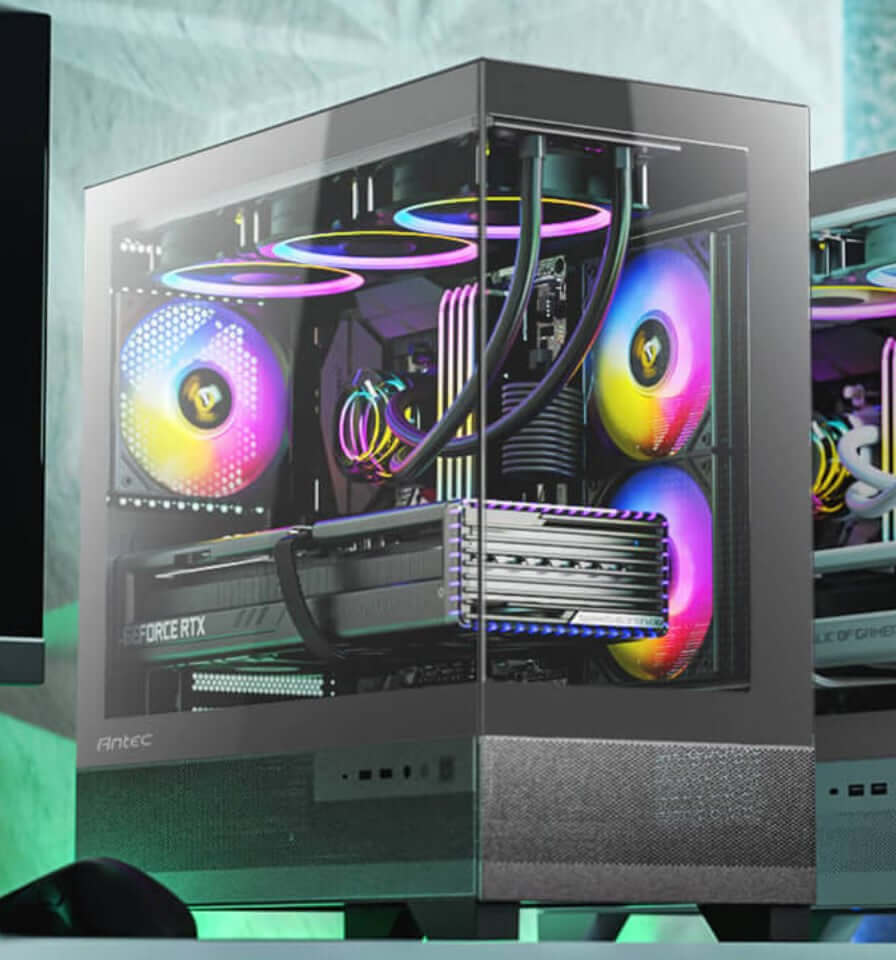 Antec CX500M ARGB Seamless mATX ITX USB-C Up to 6 Fans. 3 x ARGB included (2x Front Right 1 x Rear). Gaming Case