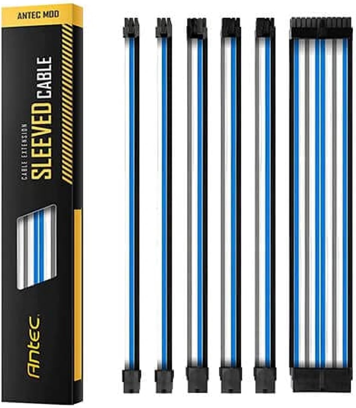 Antec PSU Sleeved Extension V2 Cable Kit Blue/White/Black