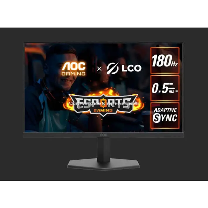 AOC 27”QHD,IPS,180Hz,1ms GtG / 0.5ms MPRT,HDR10,1H1DP normal stand,Adaptive Sync,Low input lag,Gaming mode,Dial