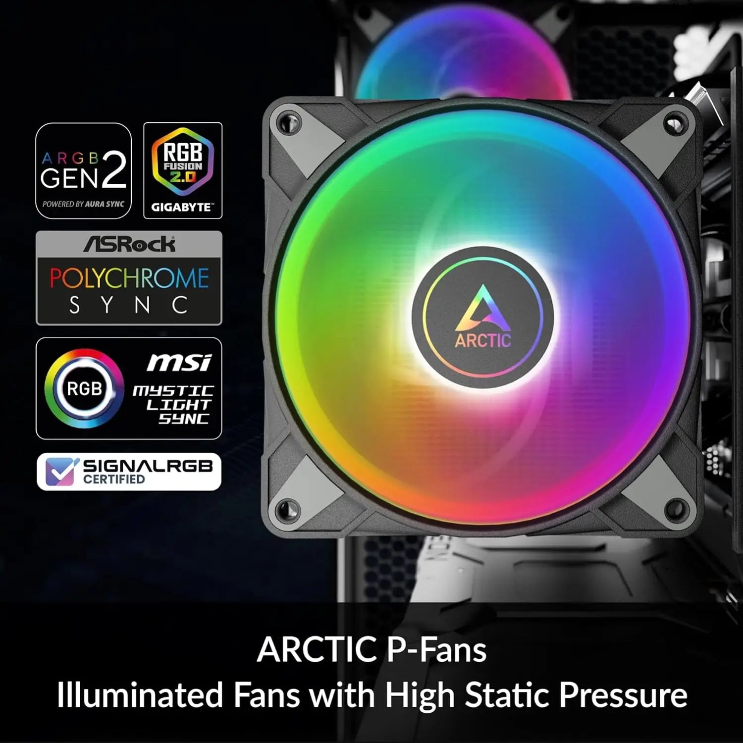 ARCTIC Freezer 36 A-RGB CPU Heatsink Single Tower Fan with Push-Pull Two 120mm P Fans Optimized Pressure 200–2000 RPM 4