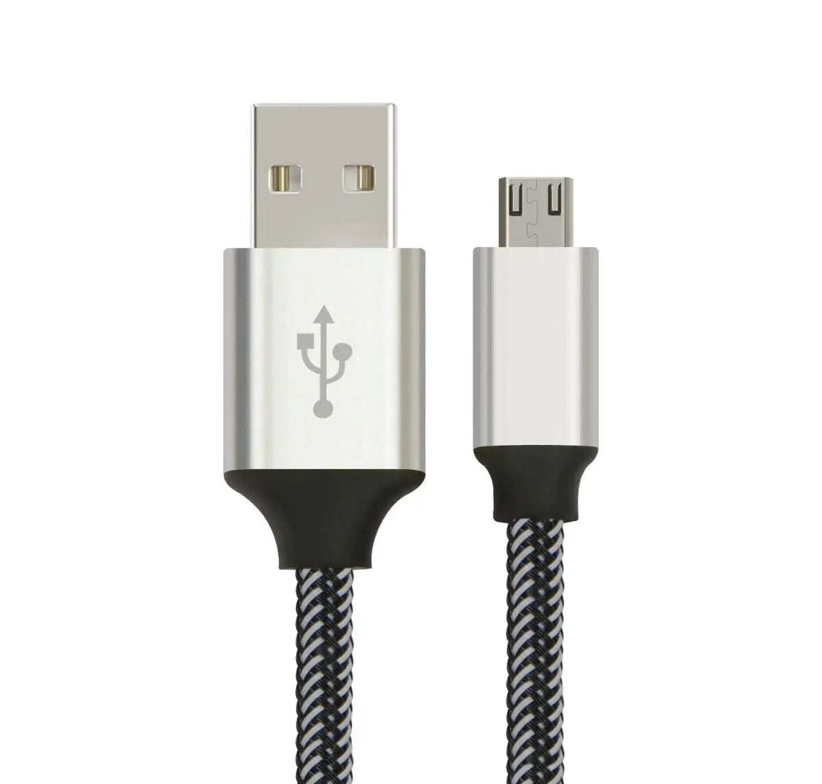 Astrotek 1m Micro USB Data Sync Charger Cable Cord Silver White Color for Samsung HTC Motorola Nokia Kndle Android