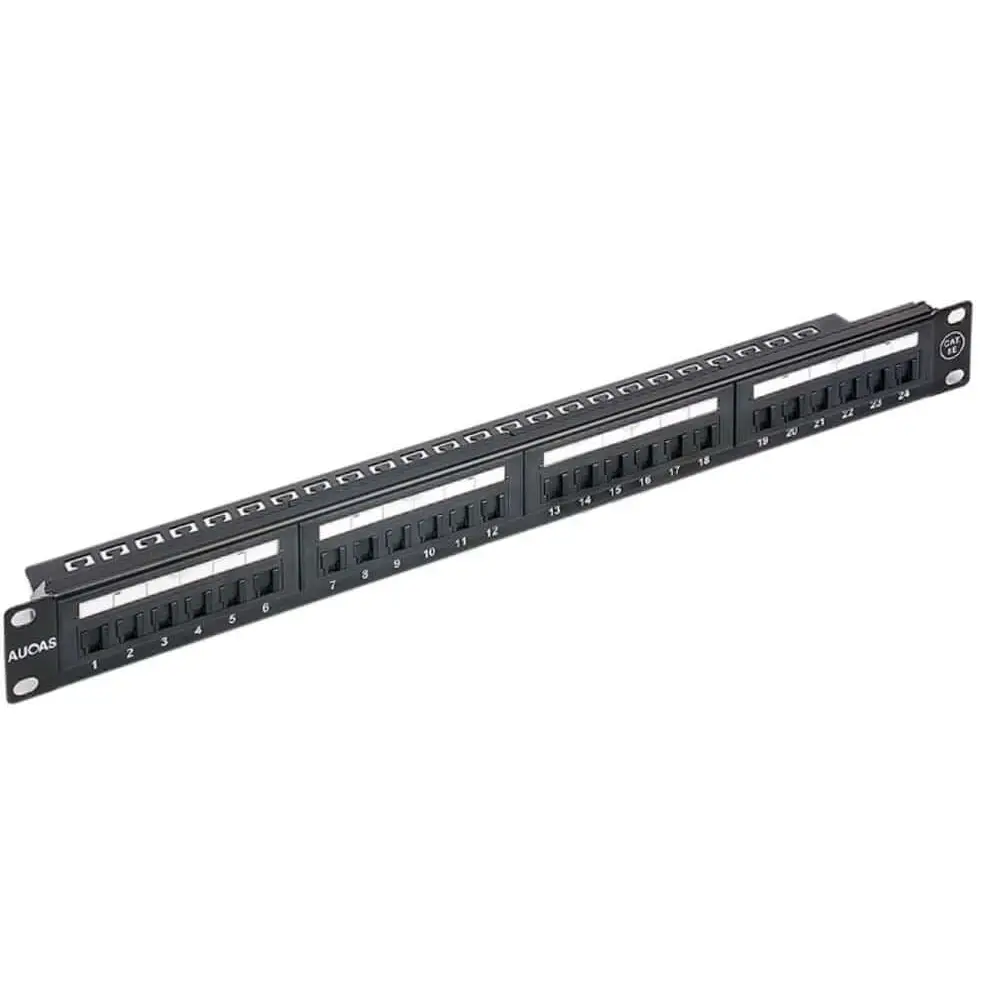 Astrotek 24 Ports UTP Patch Panel CAT6 RJ45 for 19’’ 1RU Rack Mount Data Network Cabinet Server PCB Type 110/Krone 3U’