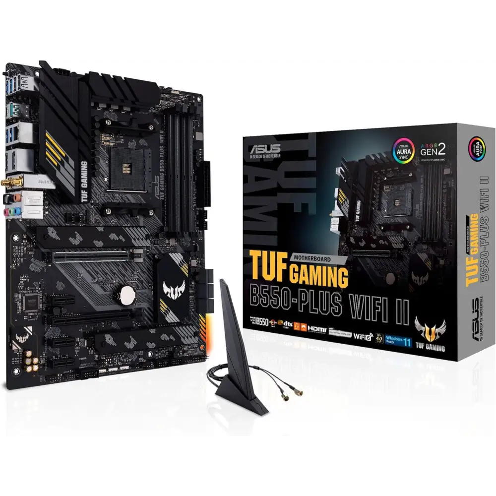 ASUS TUF Gaming B550-PLUS WiFi II AMD AM4 (3rd Gen Ryzen™) ATX Motherboard (PCIe 4.0 6 2.5Gb LAN BIOS Flashback USB 3.2