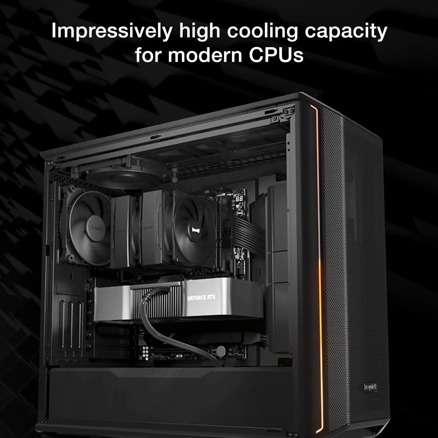 be quiet! Pure Rock Pro 3 Black CPU Air Cooler | 6 High Performance 6mm Heat Pipes with HDT Technology | 120mm Quiet