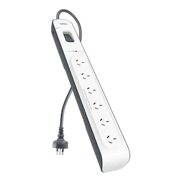 Belkin BSV603 6-Outlet 2-Meter Surge Protection Strip Protects Against Spikes And Fluctuations CEW $30,000,2YR Board