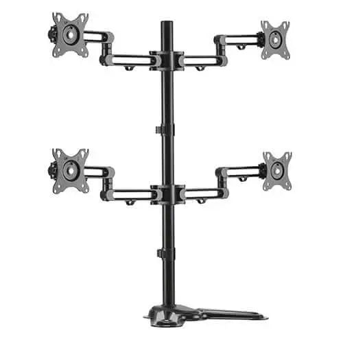 Brateck Quad Free Standing Monitor Premium Articulating Aluminum Stand Fit Most 17’’-32’’ Monitors Up to 8kg per screen