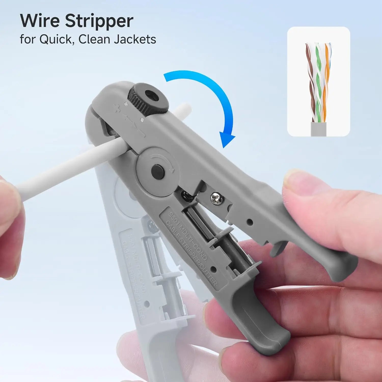 Cable Matters 7-in-1 Network Tool Kit with RJ45 Ethernet Crimping Punch Down Stand Tester Connectors Boots and Wire