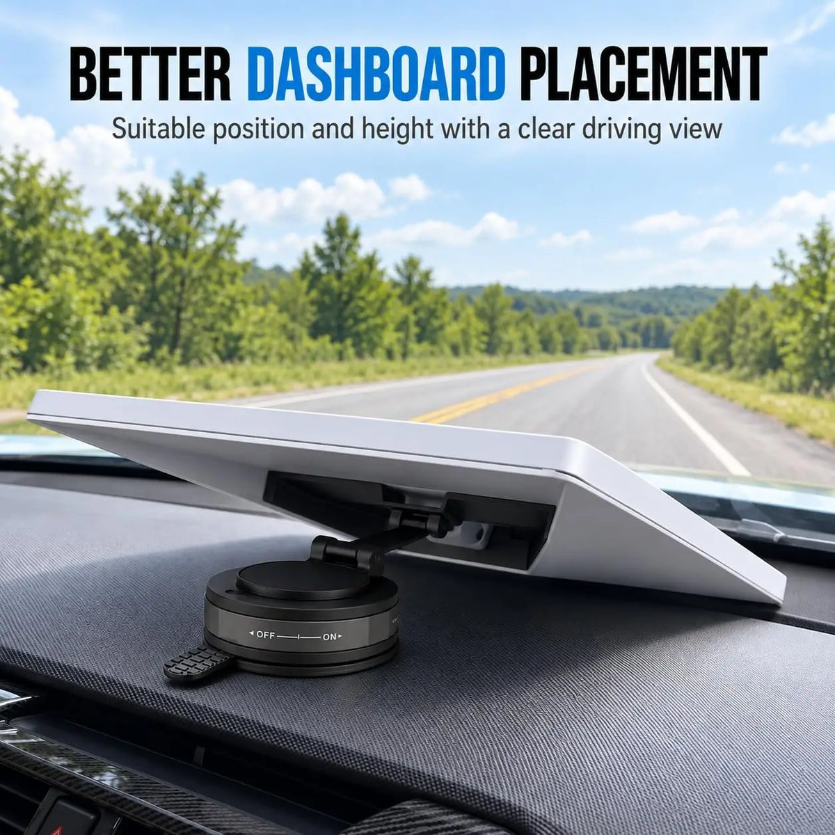 Car Dashboard Mount for Starlink Mini Adjustable Suction Cup