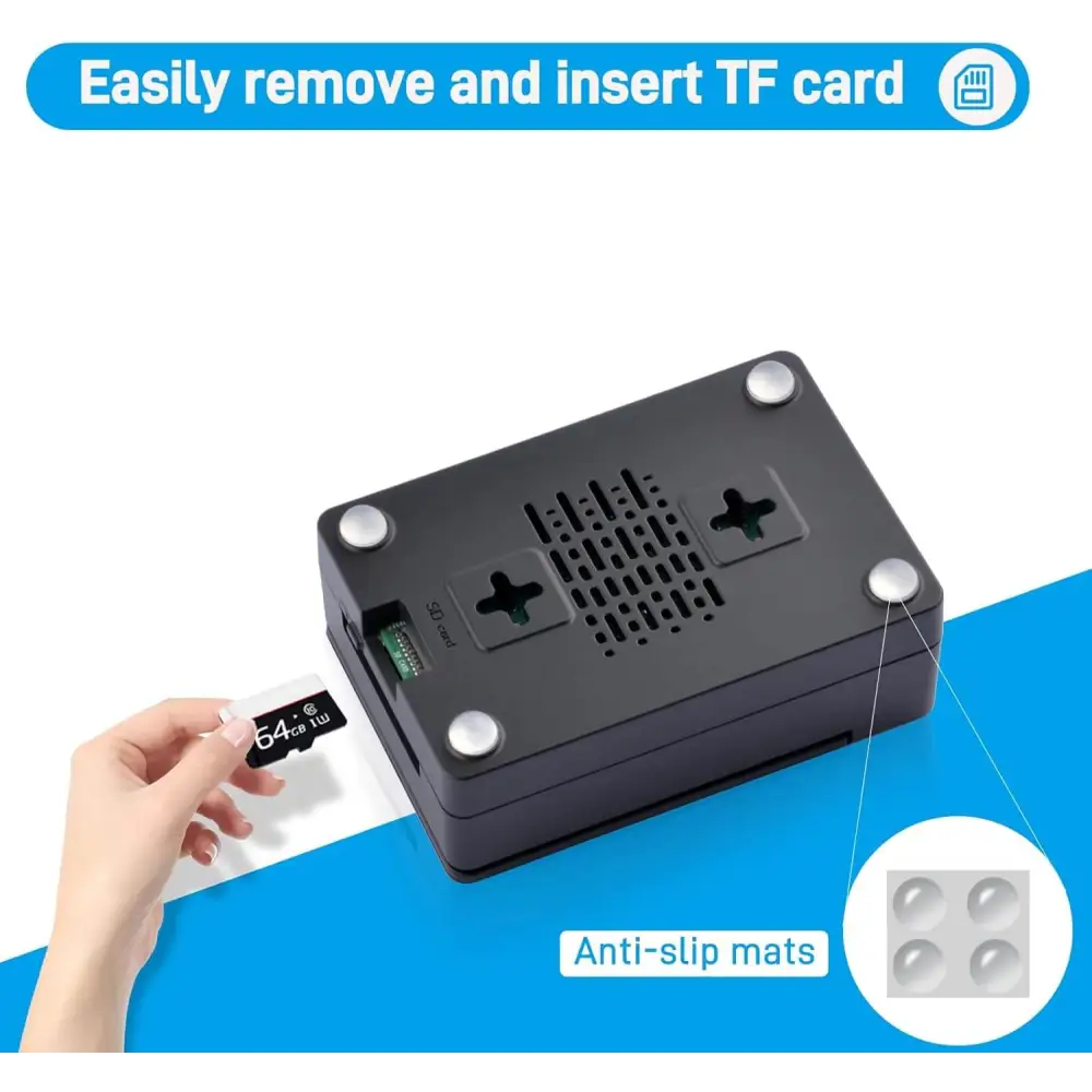 Case for Raspberry Pi 5 with Armor Lite V5 Adjustable Speed Enclosure