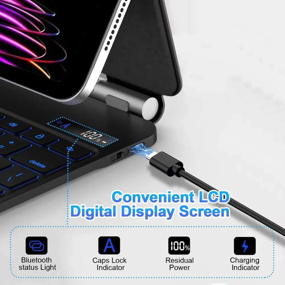 Case Keyboard for iPad Air 13 inch M2/M3(2024/2025) & Pro 12.9 inch(3/4/5/6th Gen) Magic Keyboard,Multi-Touch Trackpad