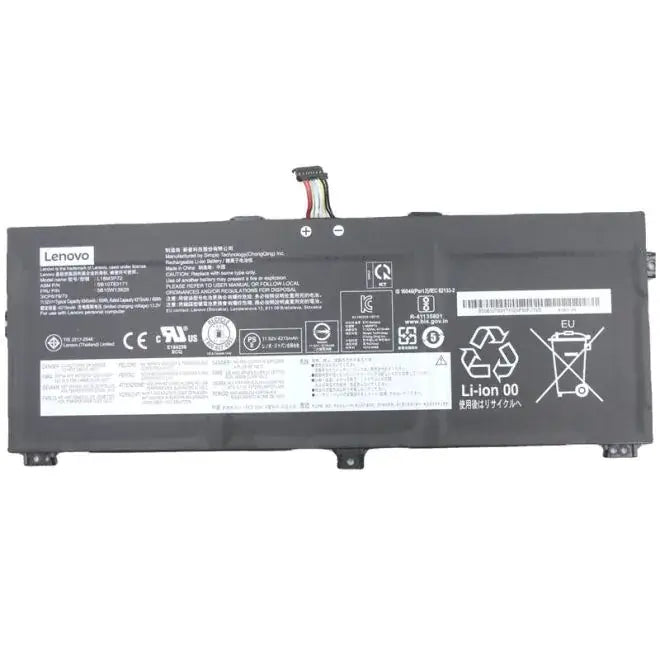 Compatible Lenovo battery for ThinkPad X13 X390 Yoga, 51Wh, 4345mAh, 11.52V Li-poly, model L18L3P72, L18M3P72.