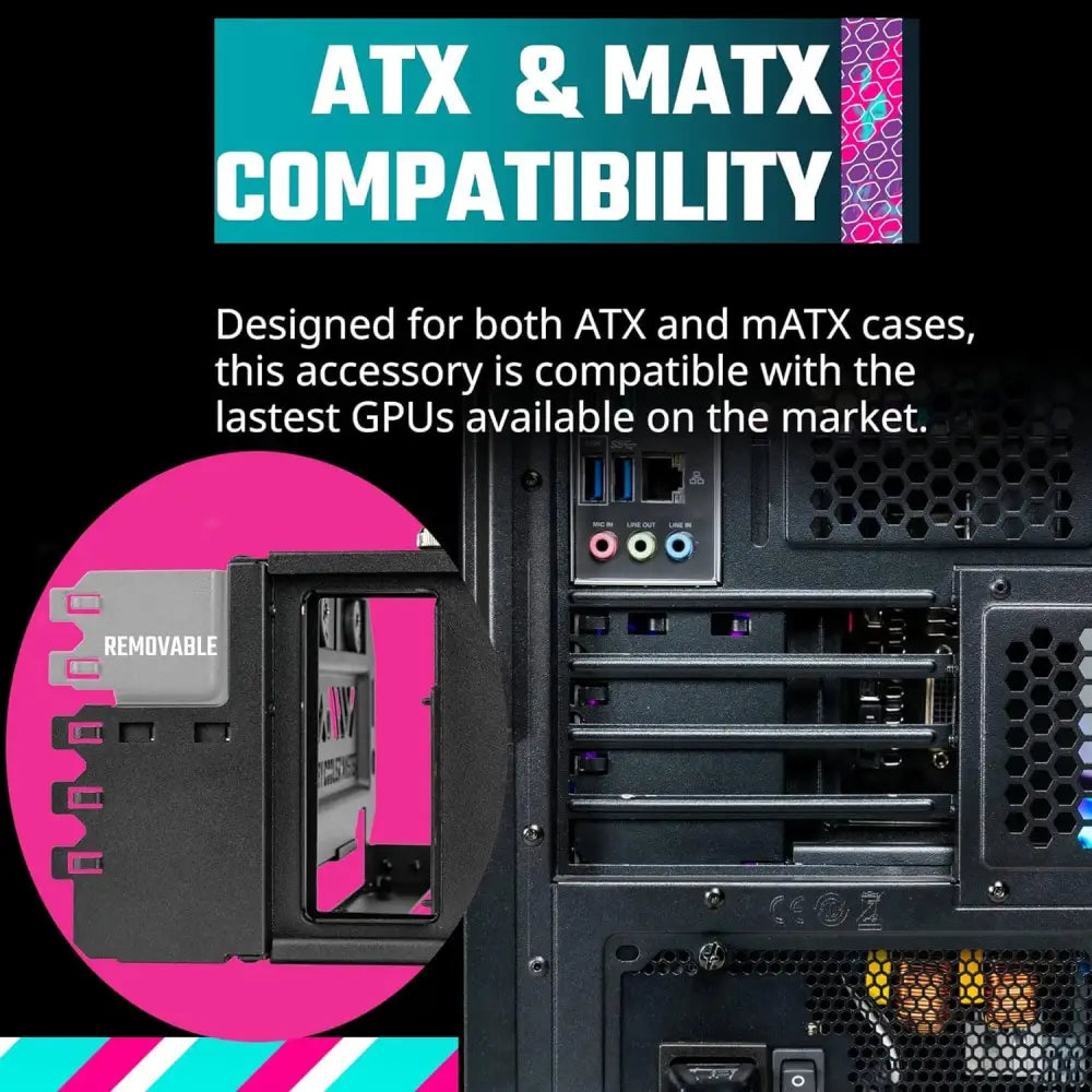 Cooler Master Universal Vertical VGA Card Holder V3 Kit- Black