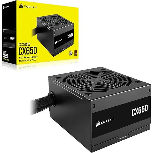 CORSAIR CX650 80 PLUS Bronze Non Modular Low-Noise ATX 650 Watt Power Supply - AU - Black