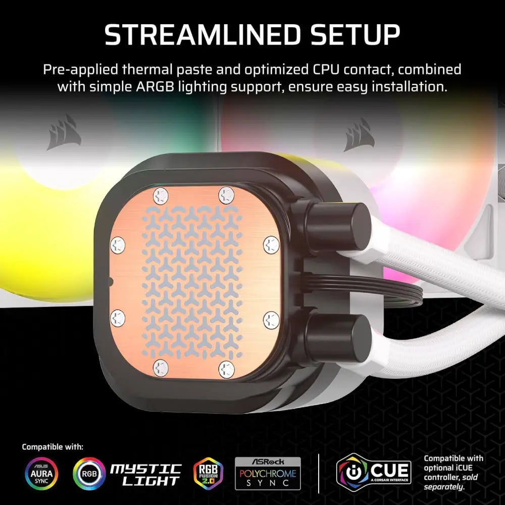 CORSAIR iCUE Link Titan 360 RX RGB Liquid CPU Cooler – 360mm AIO 3X RX120 Fans Included Fits Intel LGA 1851/1700 AMD