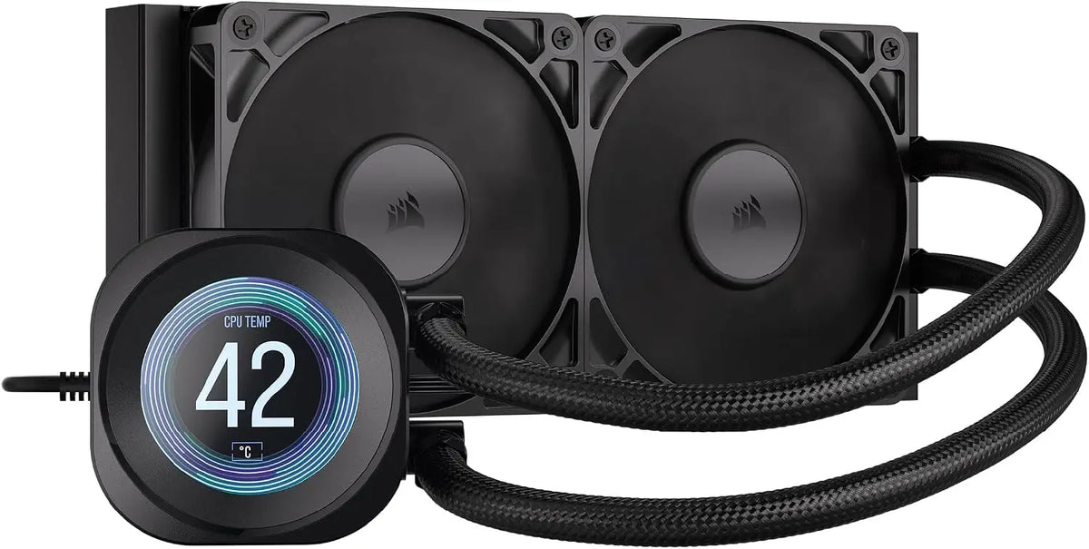 CORSAIR Nautilus 240 RS LCD Liquid CPU Cooler โ Black