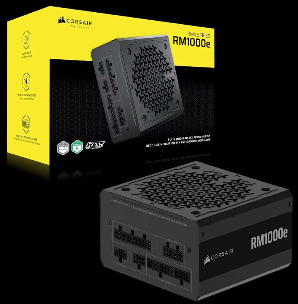 Corsair RMe Series RM1000e Fully Modular Cybenetics Platinum ATX 3.1 Power Supply