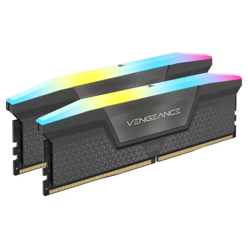 Corsair Vengeance RGB 32GB (2x 16GB) DDR5 6400MHz C36 AMD EXPO & Intel XMP Desktop Memory - Grey