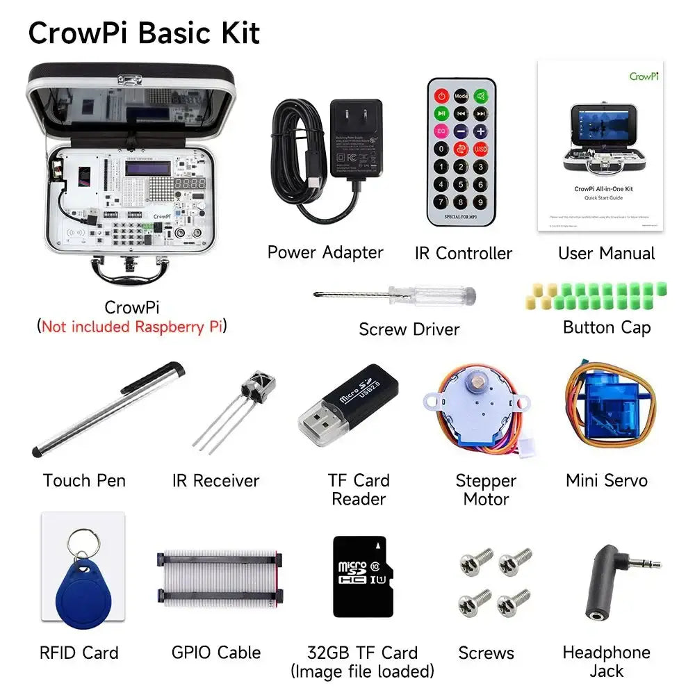 CrowPi- Compact Raspberry Pi Educational Kit (with 9inch display compatible with 5)