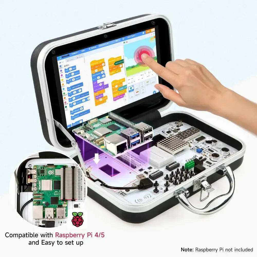 CrowPi- Compact Raspberry Pi Educational Kit (with 9inch display compatible with 5)