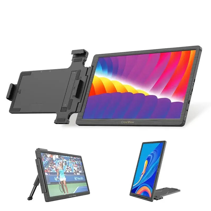 CrowView- Ultimate 14inch Portable Ultralight Dual Monitor support multiple system and 13’’- 16.5 ’’laptops with FCC/CE