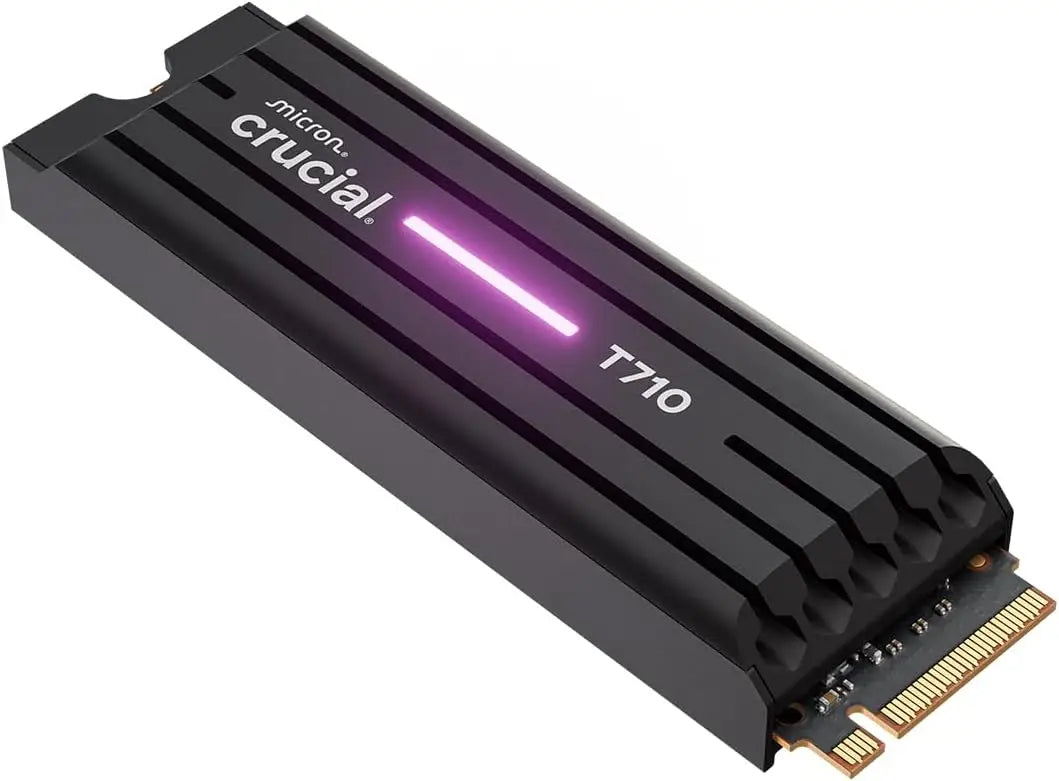 Crucial T710 1TB SSD NVMe M.2 PCIe 5.0 x4 Gen5 with Heatsink Read/Write Speeds up to 14,900/13,700 MB/s Desktop PC