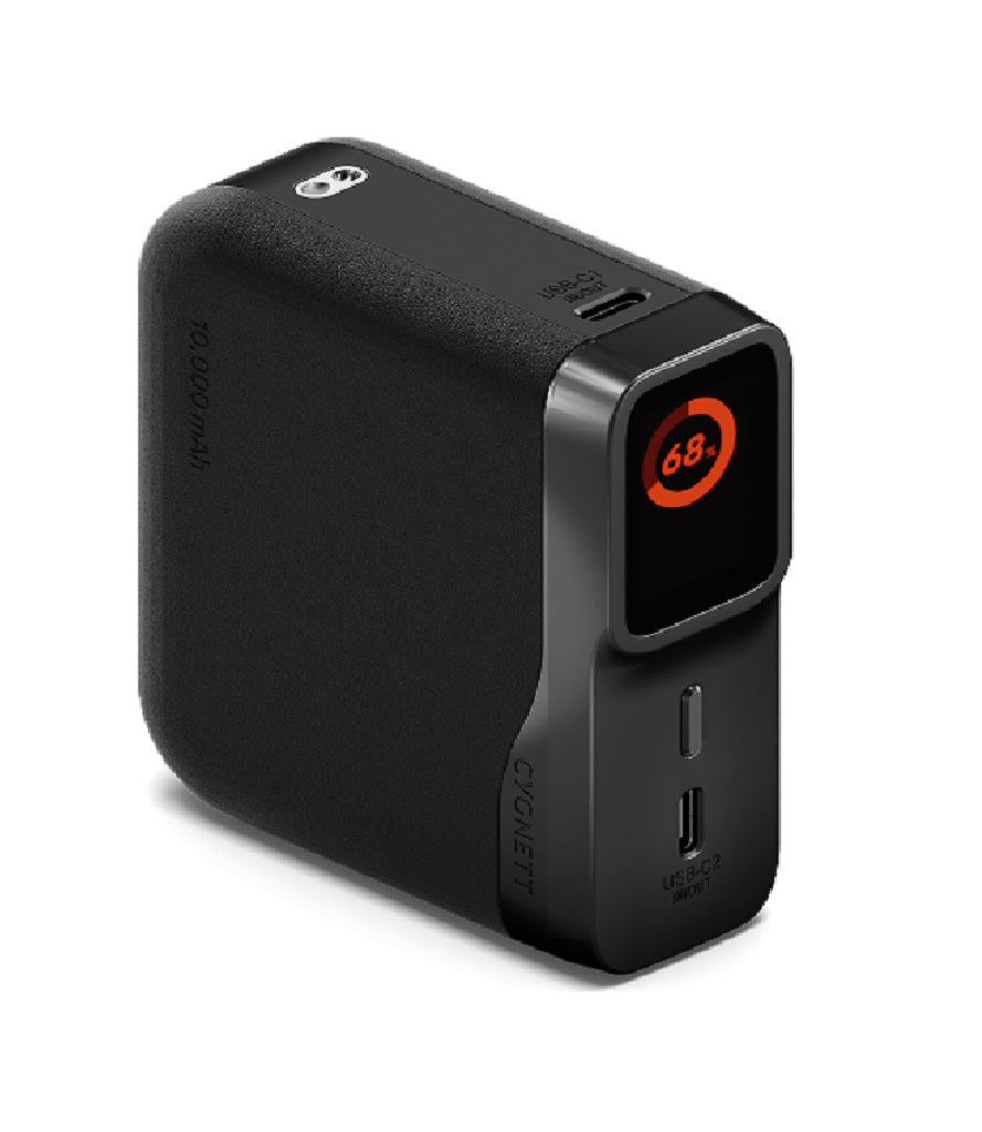 Cygnett Encore 10k mAh Power Bank - Graphite(CY5630PBCHE) 45W 2x USB-C PD 1x USB-A Ports LED Display,Fast Charge,3x