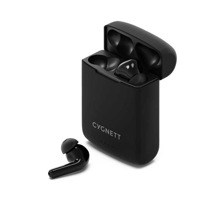 Cygnett FreePlay Solar Charging True Wireless Earbuds - Black (CY4969SOEAR) - Bluetooth 5.3 TWS 10 Meter 5 hours,Touch