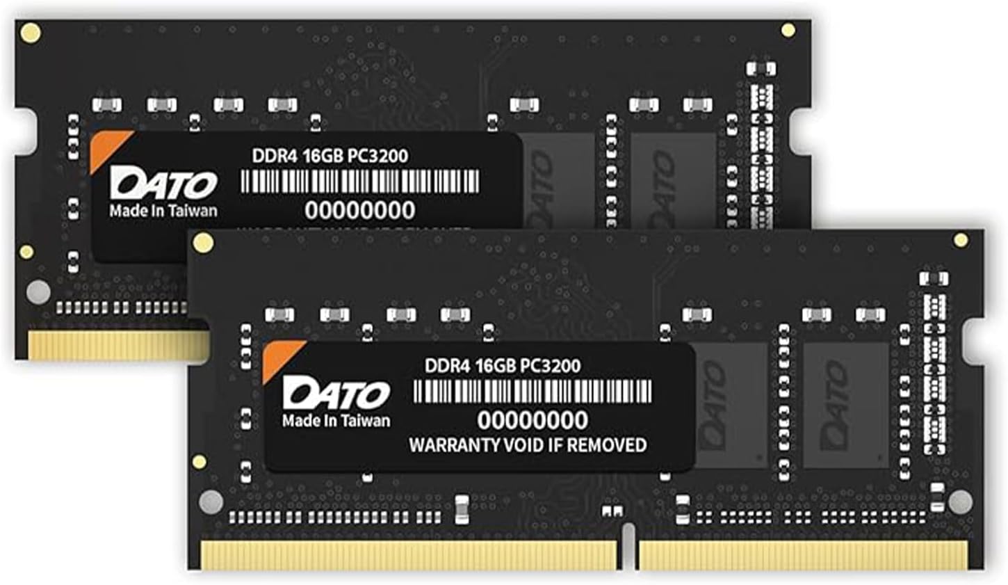 DATO DDR4 SODIMM 32GB (16GBx2) Laptop RAM 3200MHz PC4-25600 CL22 1.2V 260 Pin Non-ECC Notebook Memory Module