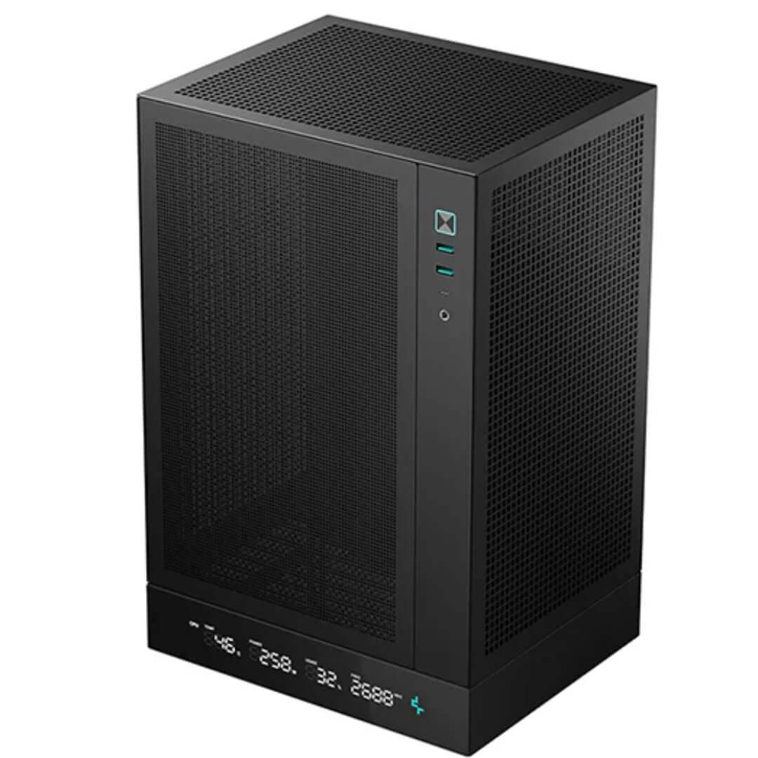 DeepCool CH170 DIGITAL ITX Case Digital Status Display Extremely portable size Abundant Airflow Ventilation Mesh panels