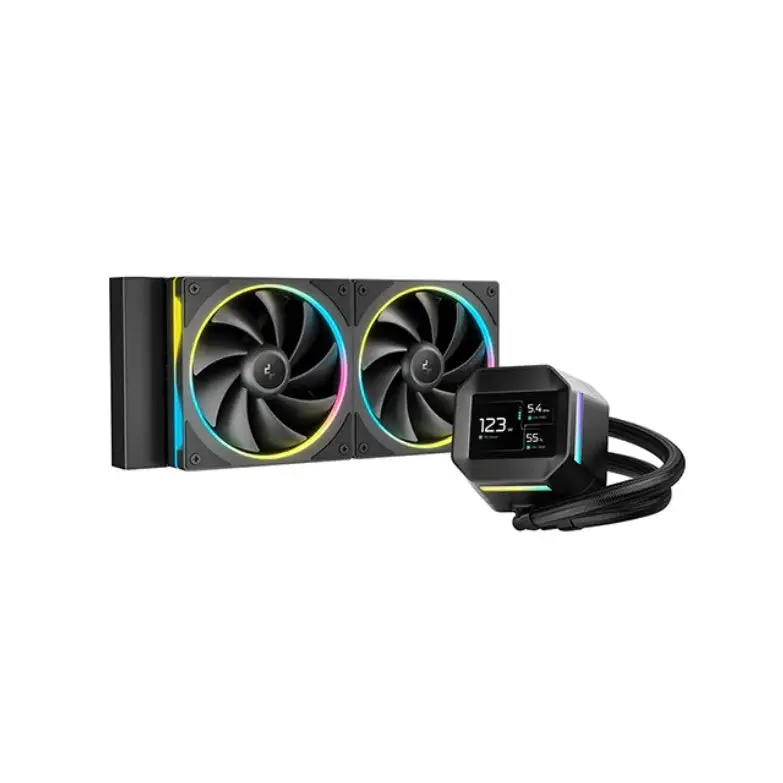 DeepCool LM240 ARGB Liquid Cooler With Mini LCD Screen IntelLGA1851/1700/1200/1151/1150/1155 AMDAM5/AM4