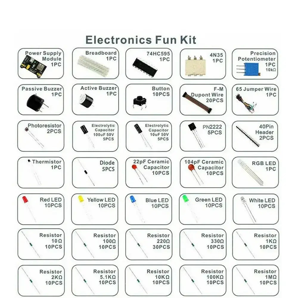 DIY Project Starter Kit for Arduino UNO R3 Electronic Components Set with Box 830 Connection Points Breadboard