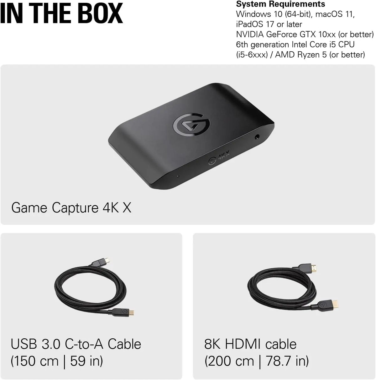 Elgato 4K X Capture Card HDMI 2.1 4K144 Ultra-Low Latency