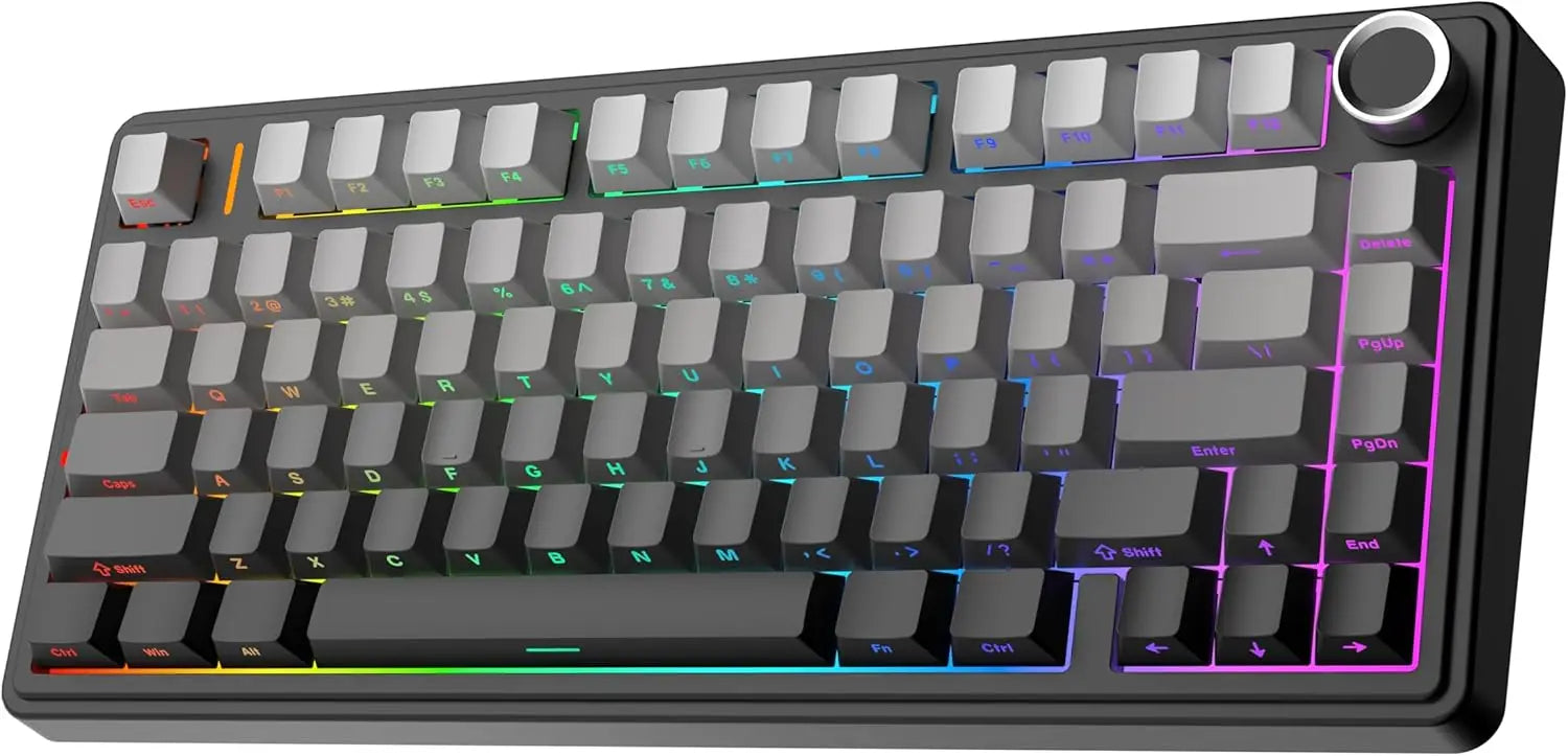 EPOMAKER x Aula F75 Gasket Mechanical Keyboard 75% Wireless Hot Swappable Gaming with Five-Layer Padding&Knob